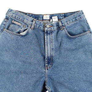 Pantalones cortos vaqueros para hombre, ropa de calle personalizada de color sólido, precios al por mayor, pantalones cortos vaqueros con logotipo personalizado de alta calidad - Product Image 4