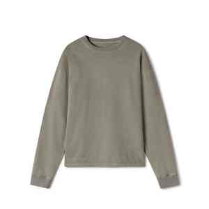 Sweat-shirt unisexe à col rond personnalisé 100% coton Sweat-shirt à col rond surdimensionné en molleton français Sweat-shirt uni Streetwear Hoodie de luxe - Product Image 5