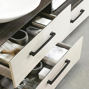 Poignées de meubles de cuisine modernes en alliage de zinc, style Mid-Century, noir mat, tirants de tiroir, couleur personnalisée, pour commodes et portes de placards de chambre - Product Image 5