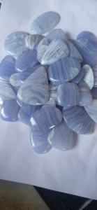 Agate bleue de qualité supérieure, pierre précieuse de guérison, formes variées pour la fabrication de colliers et de bijoux, prix de gros disponible - Product Image 4