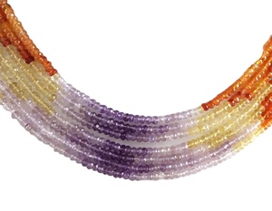 Collar de Cuentas Facetadas Micro Rondelle Naturales de Alta Calidad, Collar de Piedras Preciosas Multicolores, Joyería de Moda Geométrica, Regalo Religioso Unisex - Product Image 1