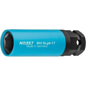 Hazet 6-Point Long Square <b>Impact</b> <b>Socket</b> 1/2'' with Traction Profile for Wheel Mounting - Product Image 1