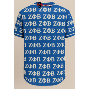 Más vendidos de las mujeres personalizadas Zeta Phi Beta All Over Letter Printed ZPB Transpirable Divine Nine Baseball Jerseys Parafernalia - Product Image 2