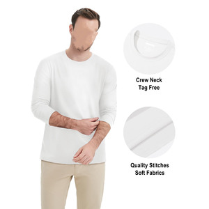 Unisex เสื้อยืดแขนยาวคุณภาพสูงโชว์ไหล่เสื้อยืดสีทึบสไตล์สตรีท - Product Image 2