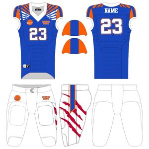 Meilleure vente pas cher prix uniforme de football américain tissu doux nouveau design uniforme de football américain paquet - Product Image 1