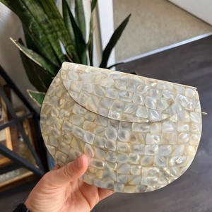 Sac à main de soirée élégant pour femme 2025, en nacre avec fermoir perlé, pochette de mariage - Product Image 2