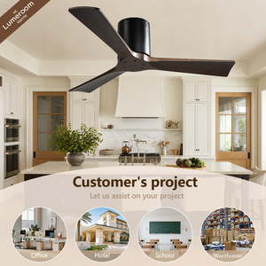 42 Inch Low Profile Ceiling <b>Fan</b> No Light Modern Wood Ceiling <b>Fan</b> Quiet DC Motor <b>Remote</b> <b>Control</b> for Bedroom - Product Image 3