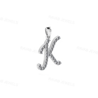 Pendentifs et breloques en argent sterling 925 plaqué or de haute qualité, lettres cursives personnalisées, bijoux hip-hop, bon prix, 2025