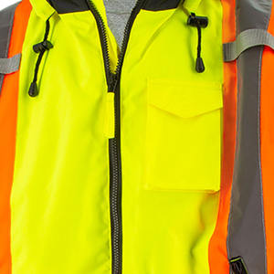 Dernier design – Blouson de sécurité homme en polyester respirant, ignifuge, imperméable, jaune haute visibilité certifié GS, conforme aux normes DOT - Product Image 4