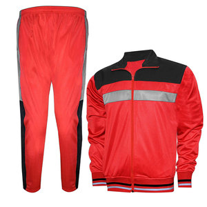 Ensemble de survêtements d'hiver au design tendance, manches longues décontractées, couleur noire avec sublimation rouge, option taille plus écologique - Product Image 1