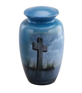Urna de cremación con diseño de flores coloridas personalizadas de estilo americano, jarrón de cenizas conmemorativas de madera de latón, urna funeraria de estilo europeo - Product Image 6