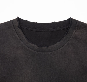 Camiseta gruesa de algodón para hombre, estilo oversize, con cuello redondo y hombros descubiertos. - Product Image 4