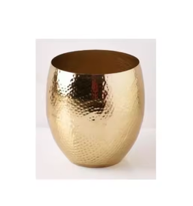 Macetas de Metal de diseño minimalista, decoración duradera para el hogar, macetas de flores martilladas, maceta de Metal, decoración interior, llegada - Product Image 1