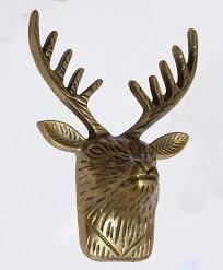 Escultura de Cabeza de Ciervo de Aluminio Dorado Personalizada para Decoración de Pasillos de Hoteles y Hogares, Diseño Animal de Calidad - Product Image 4