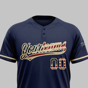 Maillot de baseball unisexe à manches courtes, personnalisé de haute qualité, imprimé en gros par l'usine OEM, uniforme de baseball, maillots de baseball unis - Product Image 2