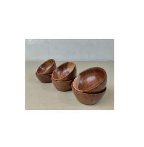 Bol en bois 6 pièces et nouvelle table décorer mini bol à crème glacée en bois et taille personnalisée meilleure vente - Product Image 1