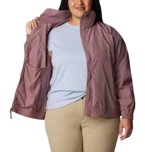 แจ็กเก็ตกันลมสำหรับผู้หญิงเสื้อกันลมมีซิปขนาดพลัสไซส์ออกแบบได้ตามต้องการ - Product Image 3