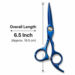 Tijeras Profesionales para Cortar Cabello de 6.5 Pulgadas, Acero Inoxidable, Color Azul, para Peluqueros de Salón - Product Image 6