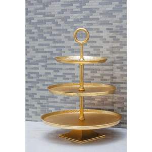 ขาตั้งเค้กอะลูมิเนียมชุบนิกเกิล เป็นมิตรกับสิ่งแวดล้อม เหมาะสำหรับงานแต่งงาน งานวันเกิด ใช้กับเครื่องล้างจานได้ ผลิตด้วยมือ ตกแต่งสวยงาม ปรับแต่งได้ - Product Image 3