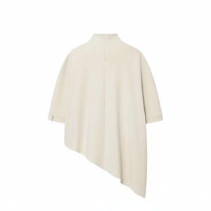 Blusas de Tela de Doble Cara, Simples y Bonitas, de Manga Corta, 100% Poliéster, Tejido Liso Teñido, Nueva Moda de Otoño para Mujer - Product Image 2