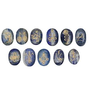 High Quality Karuna Sodalite Shape Oval Stone 11 Piece Karuna Set Natural Healing Crystal Reiki Gemstone Karuna Set Wholesale - Product Image 5