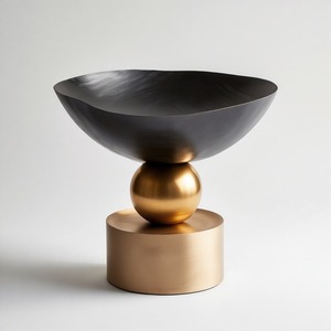 CrownNest Royal Serving Bowl Imperial Majesty Hecho a mano Royal Gold-Leaf Esmalte Servir Tazón Símbolo de lujo atemporal y gracia - Product Image 2