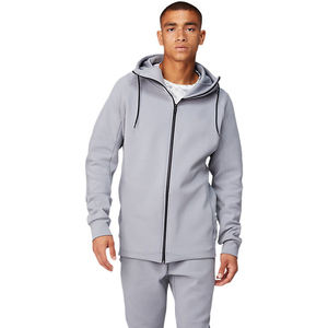 Best Selling Lightweight Mens Fleece Tracksuit Set Zip Hoodie Top Bottoms Joggers for Gym Running Full Zip Sweat Suit - Product Image 2
