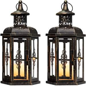 Elegantly designed <b>Moroccan</b> Style Decorative Metal Lantern For Home Decoration Perfect for Home Decor Parties & Events Table Top - Product Image 2
