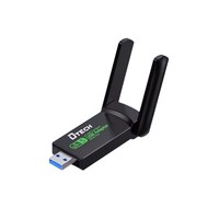 Adaptador Receptor WIFI USB Inalámbrico de Doble Banda de 2.4G y 5G de 1300Mbps, Portátil y sin Controladores, para Red de PC