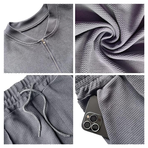 Chándal de manga corta para hombre, Conjunto de camiseta y pantalones cortos de verano, 2 bolsillos, dos piezas de gran tamaño, informal, para uso diario - Product Image 6