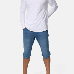 High-quality Denim men's <b>shorts</b> plus-size long <b>shorts</b> new style custom logo 100% Cotton Men's Long Denim <b>Shorts</b> for Men - Product Image 3
