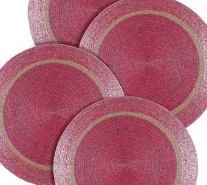 Handmade 14-Inch <b>Glass</b> <b>Table</b> Coaster Elegant Stylish Beaded Green Beads <b>Mats</b> Pads for Home Furnishing - Product Image 4