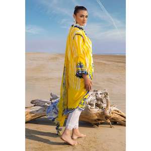 Conjunto de Moda Femenina de 3 Piezas sin Coser con Estampado y Dupatta de Chifón Bordado BCT-52015 - Product Image 6