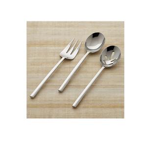 Service de cuillère à salade en acier inoxydable, couverts en or, cuillère de Service fourchette à usage manuel pour la vente - Product Image 1