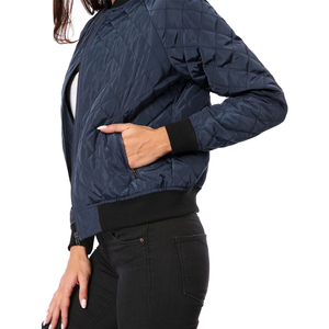 Nouveau dernier style de veste bombardier pour femmes à vendre couleur unie et matériau à séchage rapide fabriqué vestes bombardier pour femmes vêtements de rue - Product Image 3