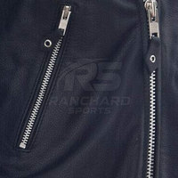 Blouson de moto en cuir imperméable, équipement de conduite durable, protections, blouson de moto en cuir classique