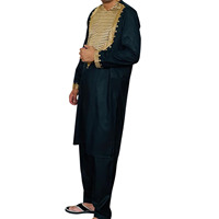 Ensemble kurta et pyjama deux pièces brodé à manches longues de bonne qualité pour hommes afghans robes de mariage et de fête