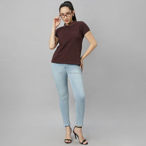 เสื้อโปโลผู้หญิงปักโลโก้ เสื้อโปโลผู้หญิง ผ้าฝ้ายน้ำหนักเบา ระบายอากาศได้ดี แขนสั้น สไตล์ลำลอง เหมาะสำหรับใส่ทำงาน - Product Image 5