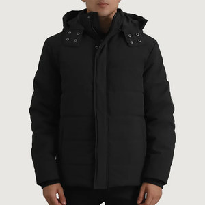 Veste d'hiver matelassée pour homme à capuche, imperméable, coupe-vent, chaude, rembourrage matelassé, streetwear pour l'extérieur, OEM ODM en gros - Product Image 4