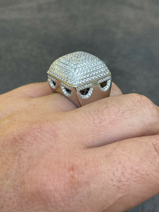 Anillo Clásico Cuadrado en Plata de Ley 925 con Diamante Moissanita, Anillo Hip Hop para Hombre - Product Image 2