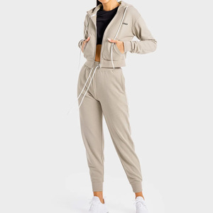 Wholesale Custom Tracksuits Hoodie And Pants Two-Piece Outfit Heavyweight Fleece Premium Wear <b>Women</b> Fleece Tracksuit Set 2026 - Product Image 3