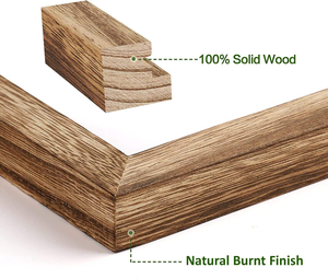 Marco de Fotos de Madera Pulida Premium con Borde Tallado y Textura Artística para Interiores de Hogar Contemporáneo por Decor World Expo - Product Image 3