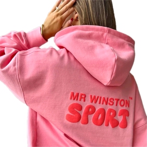 Hoodi personalizado 3D Puff estampado algodón poliéster en blanco hombres invierno sudaderas espuma impresión Logo Unisex pulóver Sudadera con capucha - Product Image 5