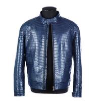 Blouson aviateur en cuir véritable sur mesure de haute qualité pour homme, fait à la main, col montant, imperméable, écologique