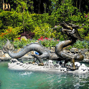 Grande statue extérieure de dragon en bronze Sculpture de <span class=keywords><strong>monstre</strong></span> fantastique personnalisée pour jardin - Product Image 5