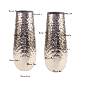 Ensemble de 3 vases à fleurs artificielles en aluminium, taille personnalisée, forme ronde, vase à fleurs à prix attractif - Product Image 6
