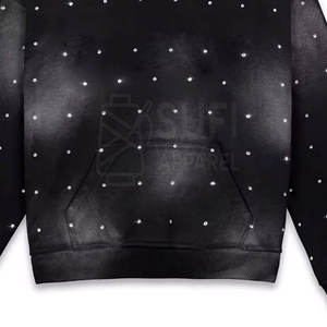 Sudadera con Capucha de Invierno para Hombre, con Pedrería Brillante, 100% Algodón, Tejido Suave con Impresionante Decoración de Cristales - Product Image 6