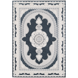 Tapis turc de luxe fabriqué à la machine Crown Elvin Navy Premium pour salon, provenant d'un fabricant de Gaziantep - Product Image 1
