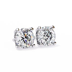 Boucles d'oreilles en or 18 carats pour femmes avec diamants de taille brillant ronde, couleur fantaisie, certifiées IGI, style classique - Product Image 5