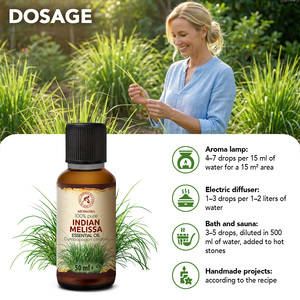 Huile Essentielle Pure à 100% Melissa 50ml Distillée à la Vapeur Arôme Frais Citronné & Rafraîchissant pour le Soulagement du Stress & les Soins de la Peau pour Tous Types de Peau - Product Image 4